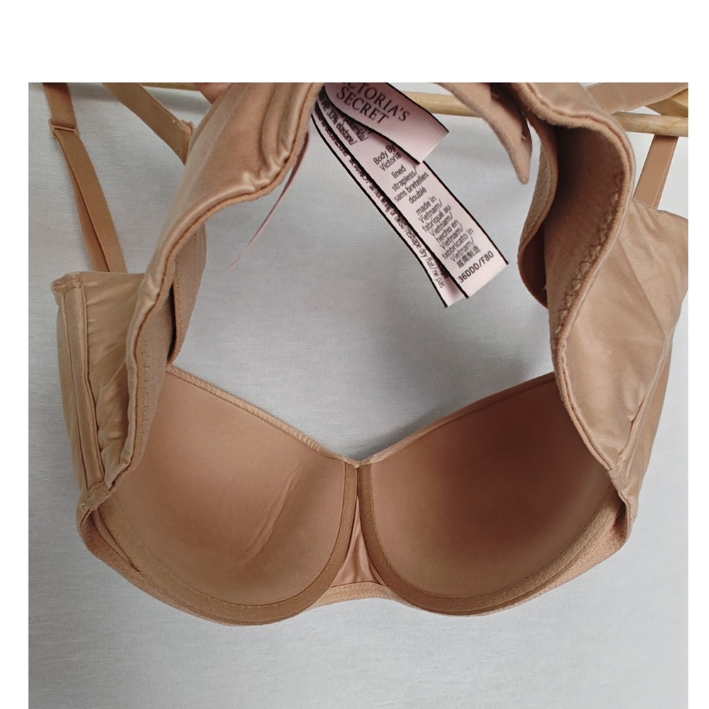 Victoria's Secret Strapless Bra 36DDD Body By Victoria Lined Multiway Nude Tan - Picture 4 of 6